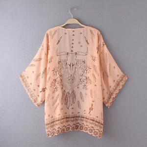 Kimono Cardigan Boho Loose Shawl Top