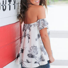 Off Shoulder Floral Printed Blouse