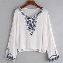 Flower Embroidey White Blouse