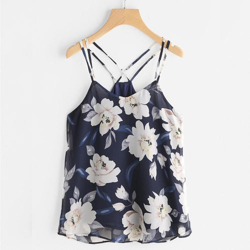 Flower Print Double Strap