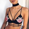 Embroidered Floral Cage Bralette