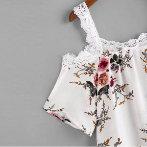 Floral Off Shoulder Crop Top