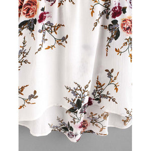 Floral Off Shoulder Crop Top