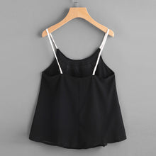 Black Strappy Crop Top