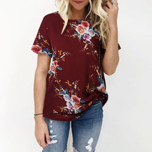 Casual Floral Print Short Sleeve