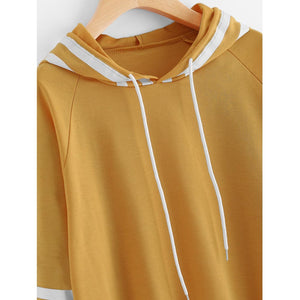 Mustard Double Stripe Hoodie